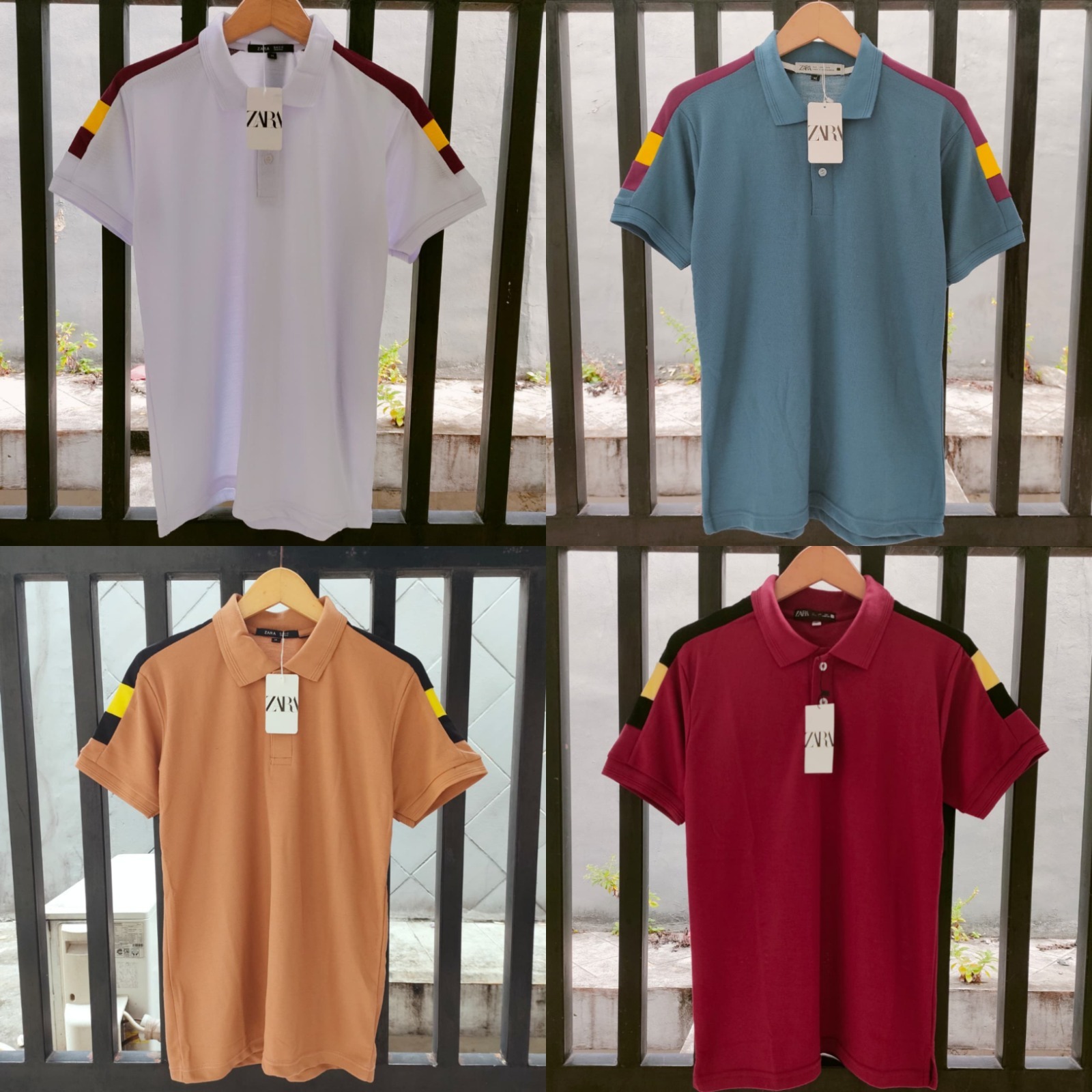 Tri Stripe Shoulder Polo Combo – Pack of 4