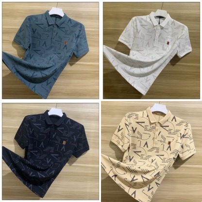 Urban Typography Print Polo Combo – Pack of 4