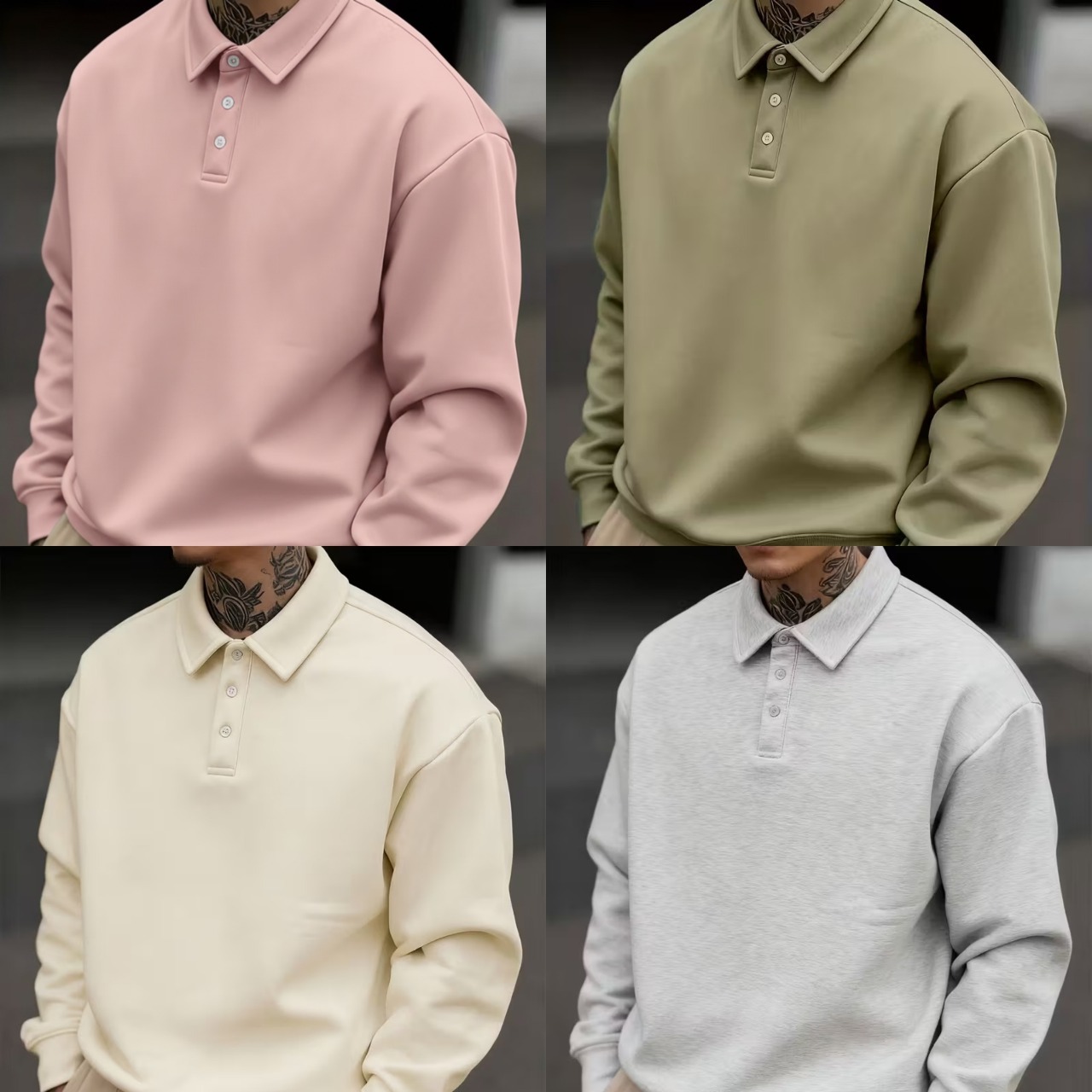 SoftTouch Winter Polo Sweatshirt Collection (Pack of 4)