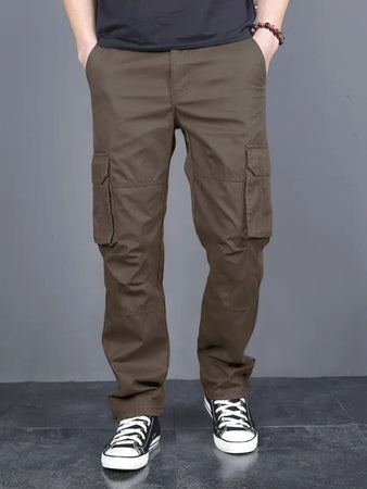 StoneRidge Utility Cargo Pants – Ash Grey & Earth Brown Edition