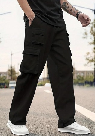 ShadowStride Utility Cargo Pants – Forest Green & Black Edition