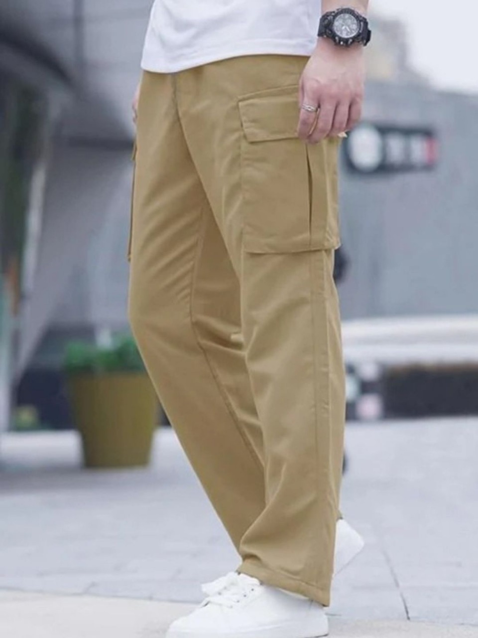 UrbanShield Utility Cargo Pants – Black & Desert Khaki Edition