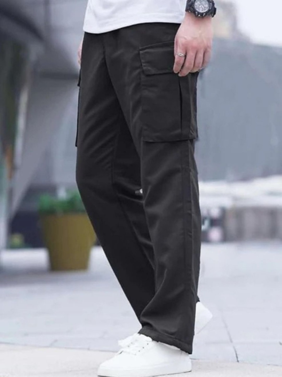 PhantomForce Utility Cargo Pants – Silver Grey & Jet Black Edition