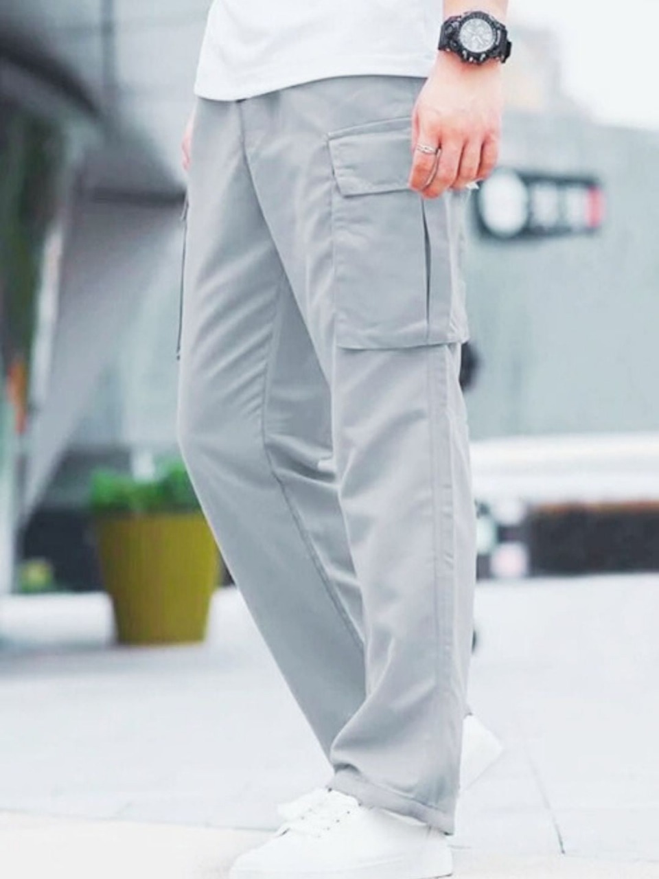 PhantomForce Utility Cargo Pants – Silver Grey & Jet Black Edition