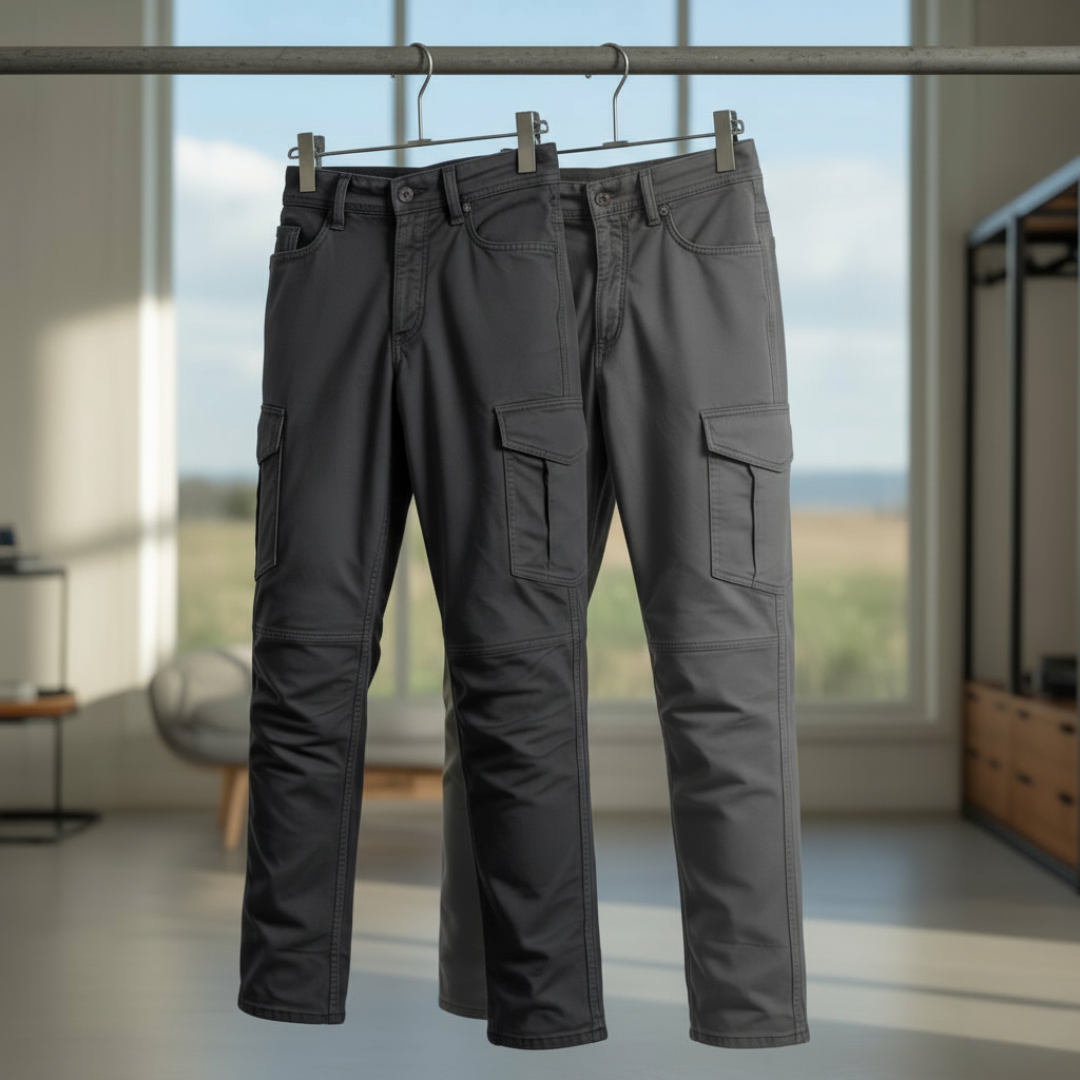 Iron Grey Straight-Fit Cargo Pants Pack of 2