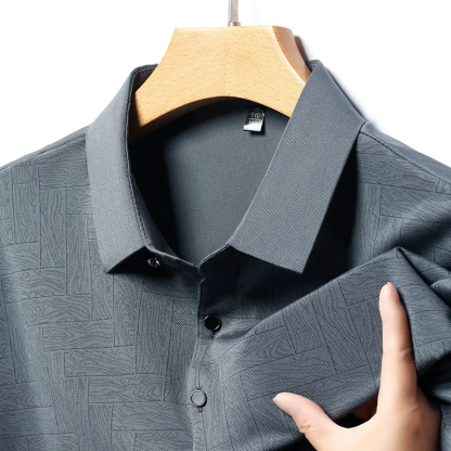 Men's Business Casual Short Sleeved Shirt Solid Color Polo Shirt (Pack of 4)