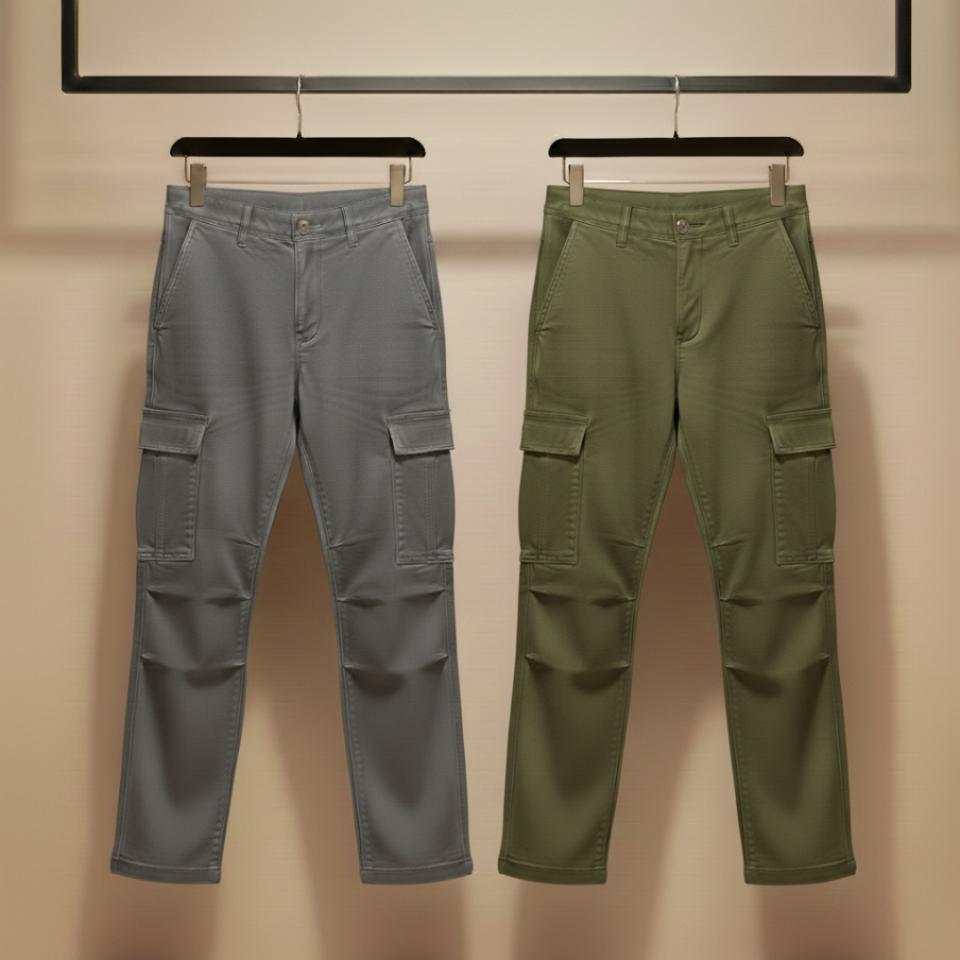 Steel Olive ProFit Cargo Pants – Pack of 2