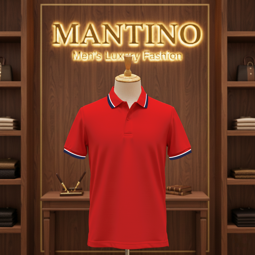 MANTINO – Elite Contrast-Collar Polo Collection (Pack of 4)