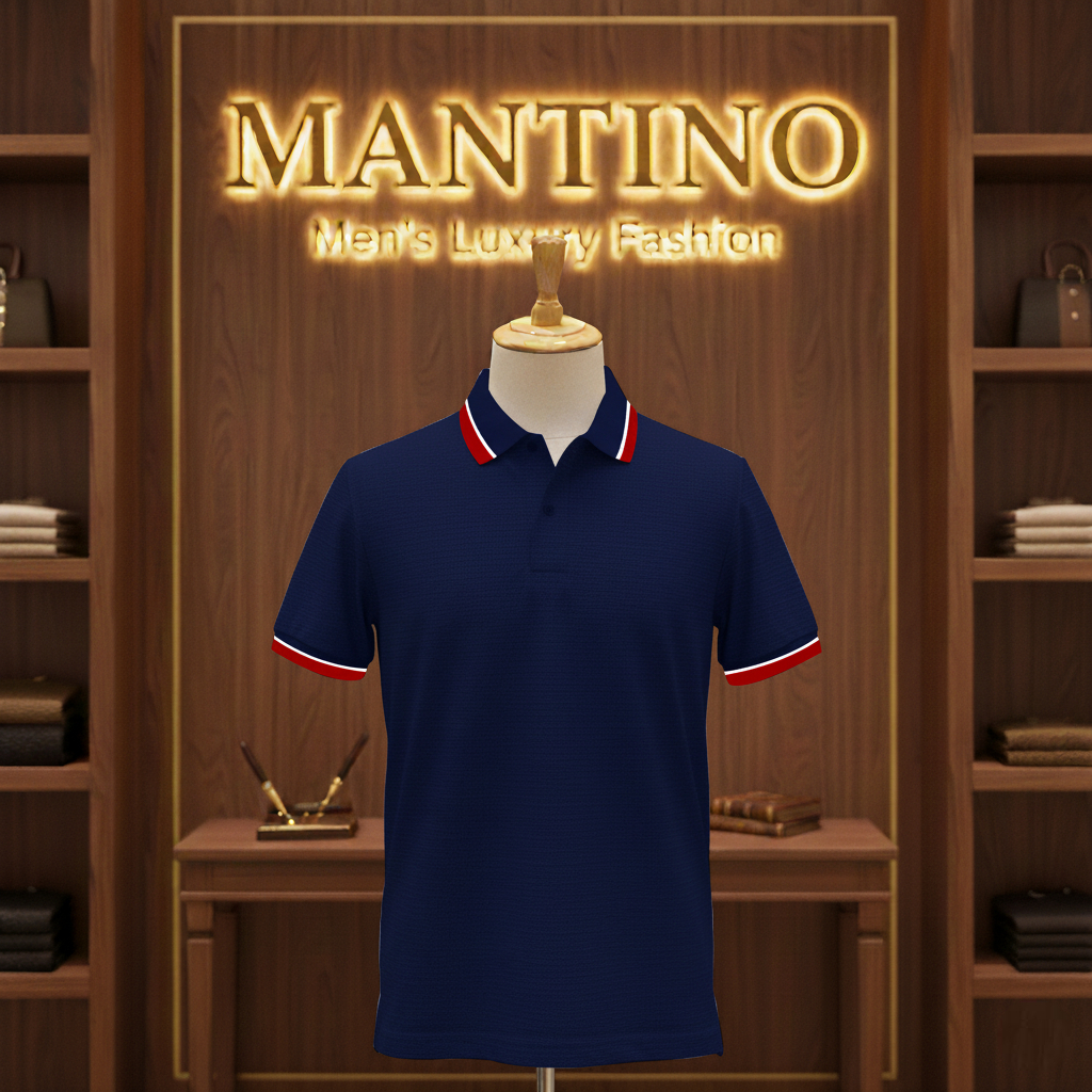 Mantino Signature Polo Collection – Pack of 4 (Mint Green | Navy Blue | Red | Soft Pink)