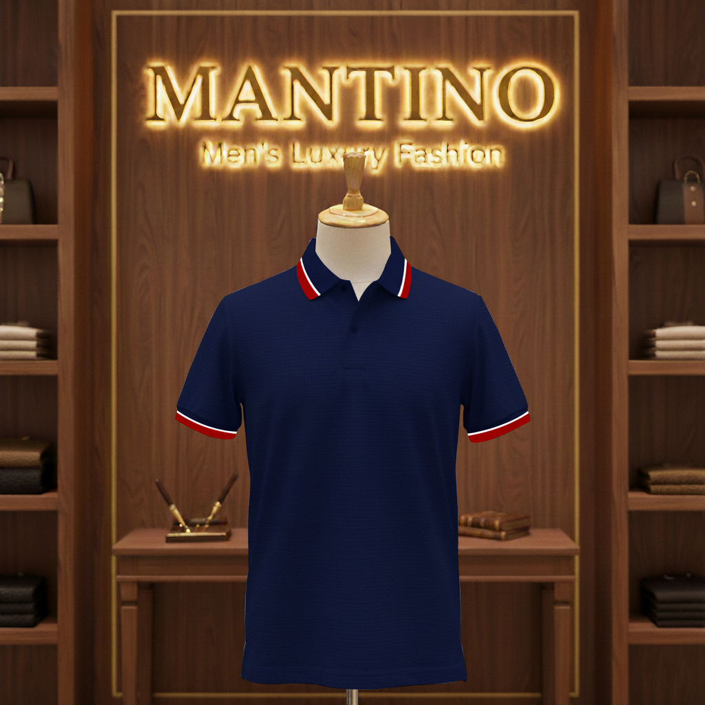 Mantino Signature Polo Collection – Pack of 4 (Mint Green | Navy Blue | Red | Soft Pink)