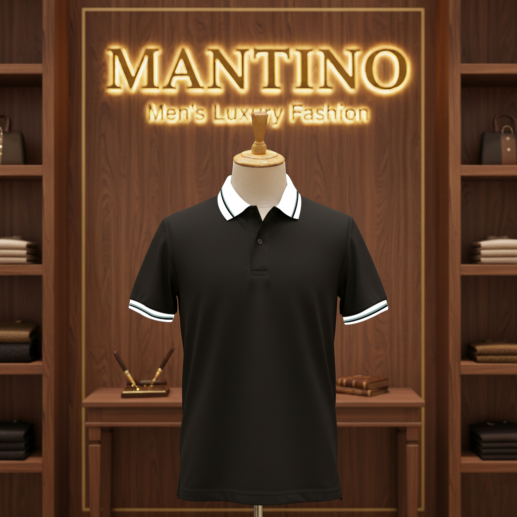 Mantino Luxe Polo Collection – Pack of 4 (White | Charcoal | Black | Maroon)