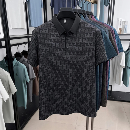 Versa Patterned Polo Collection – Pack of 4 (Teal | Charcoal | Maroon | Olive)