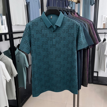 Versa Patterned Polo Collection – Pack of 4 (Teal | Charcoal | Maroon | Olive)