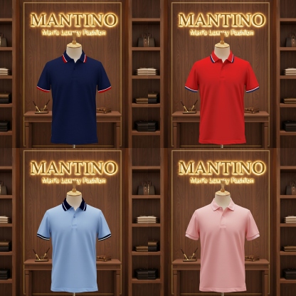 MANTINO – Classic Contrast Polo Collection (Pack of 4)