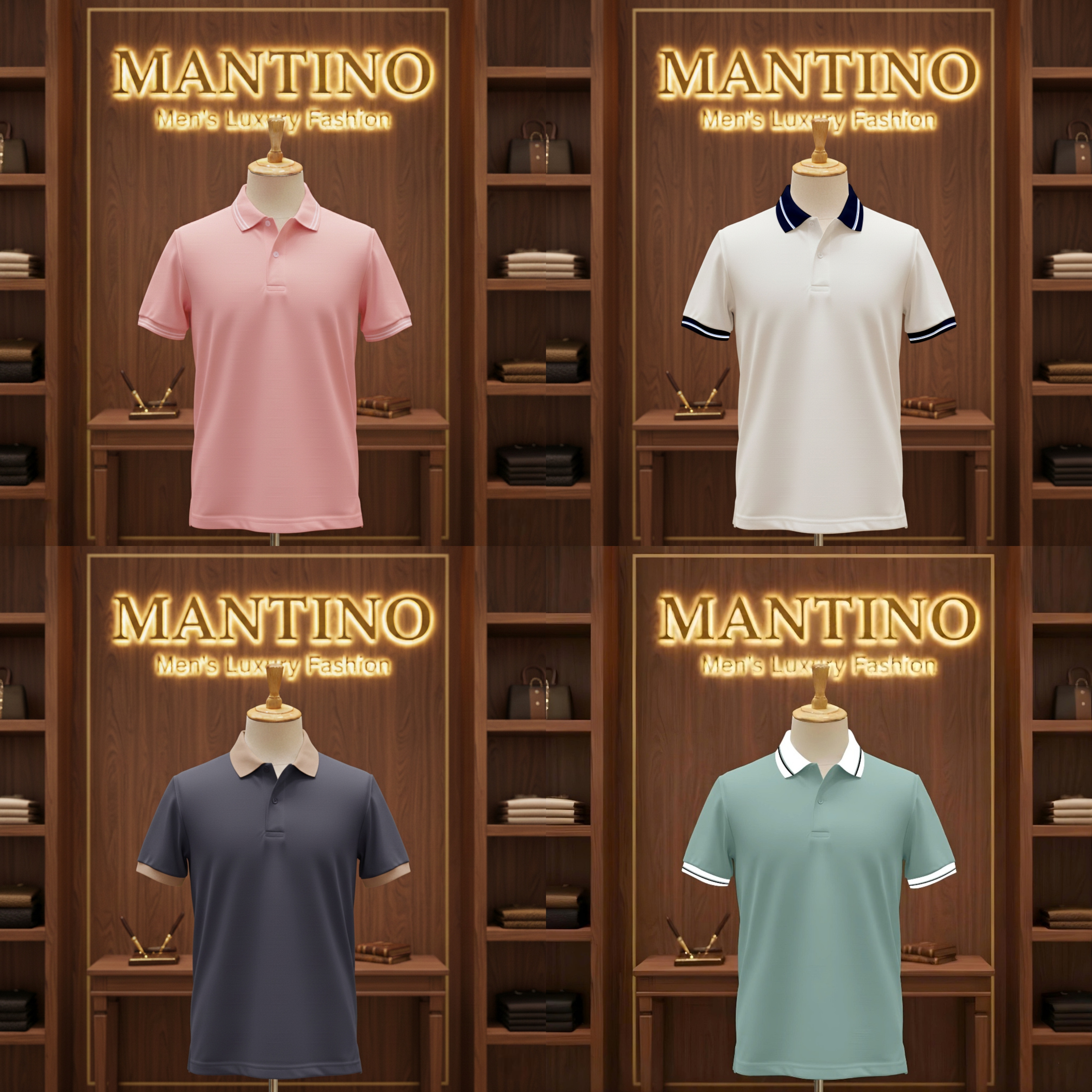 MANTINO – Soft Touch Premium Polo Collection (Pack of 4)