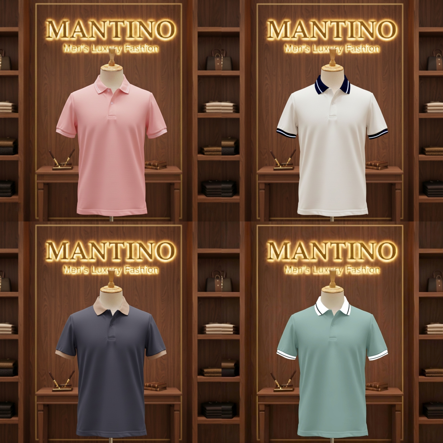 MANTINO – Soft Touch Premium Polo Collection (Pack of 4)