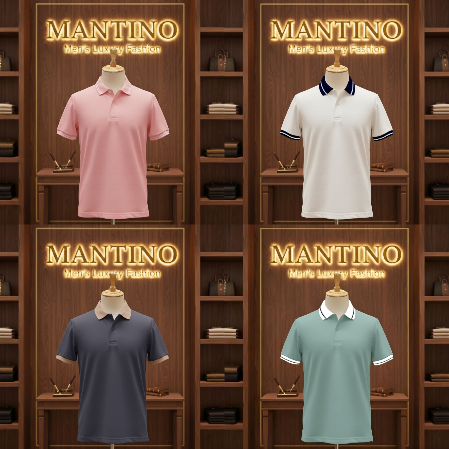 MANTINO – Soft Touch Premium Polo Collection (Pack of 4)