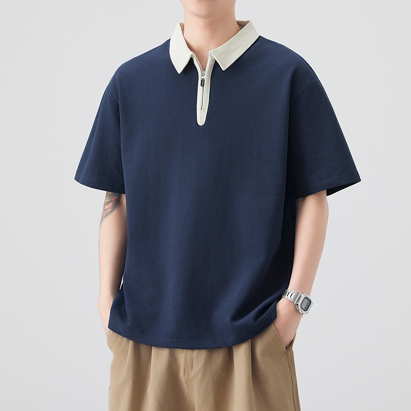 Minimal Contrast Zip Quad