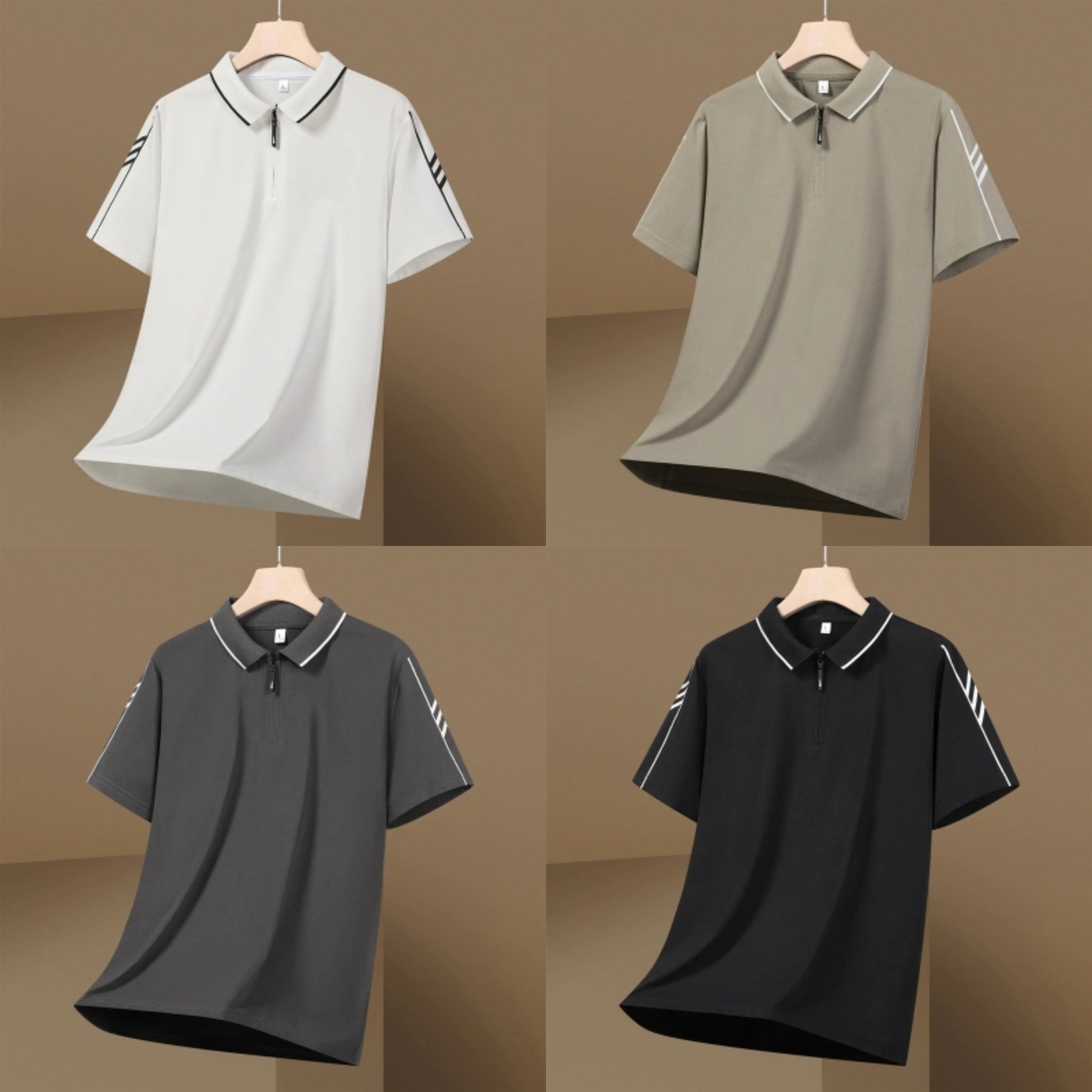 Elite Stripe Polo Quad