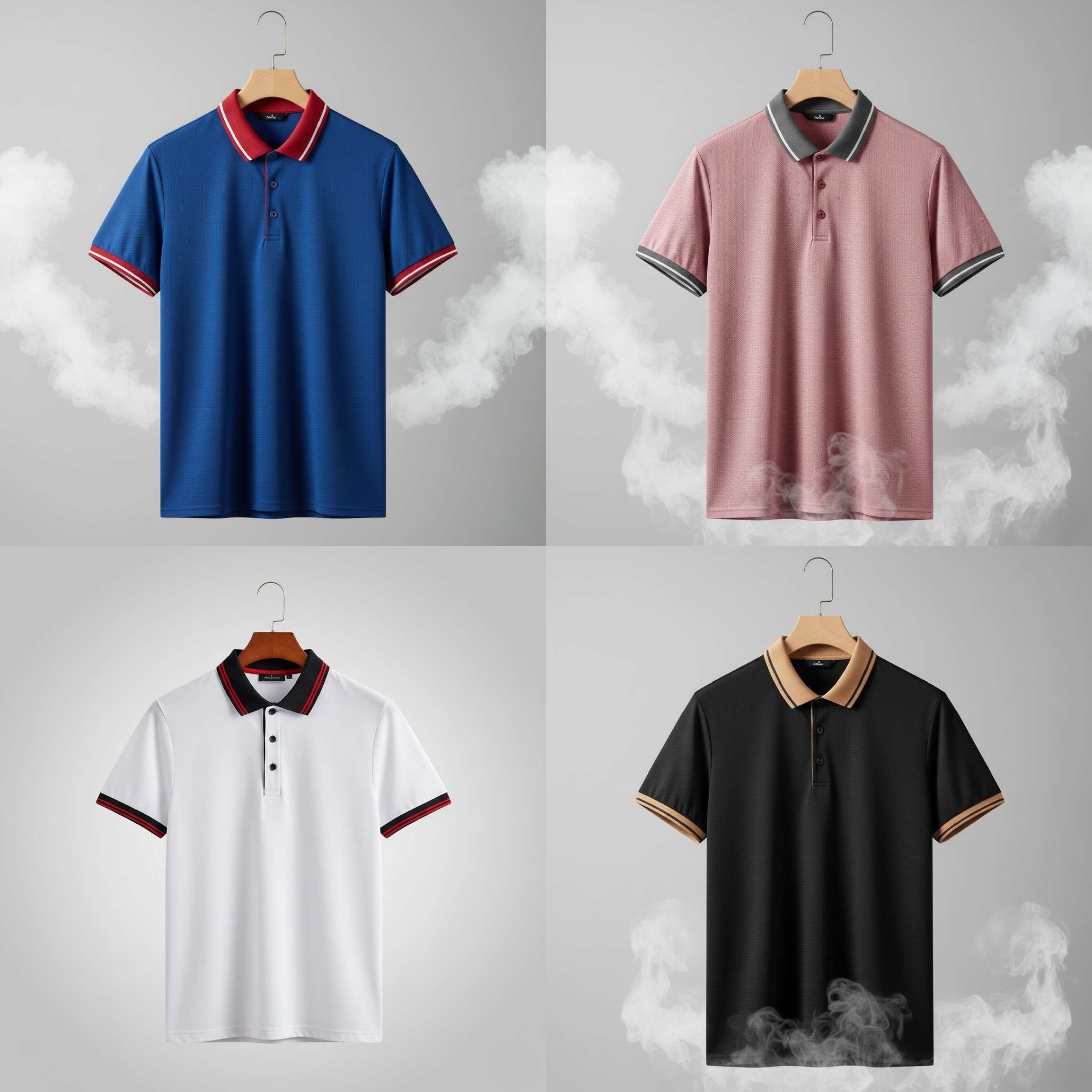 Elite DualTone Collar Polo – Pack of 4