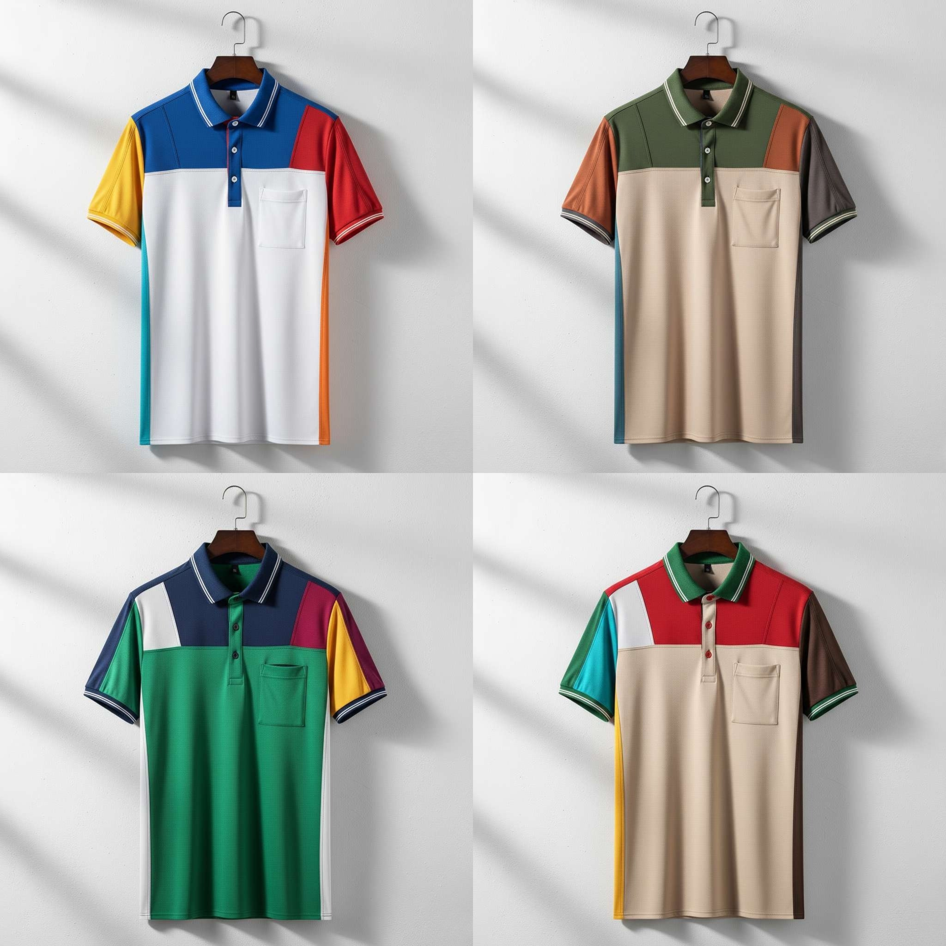 ColorBlock Pocket Polo – Pack of 4