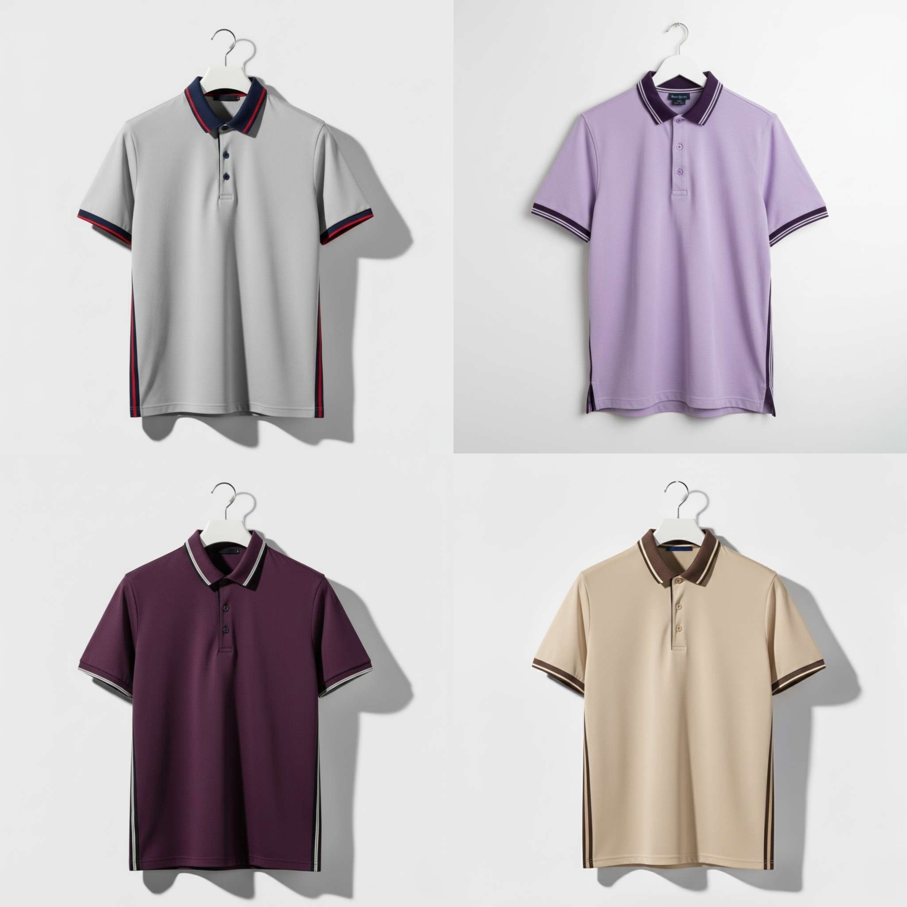 Solid TrimLine Polo – Pack of 4