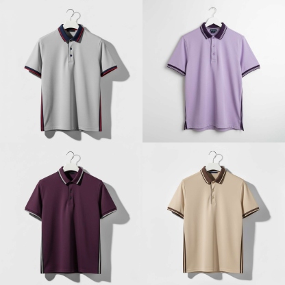 Solid TrimLine Polo – Pack of 4