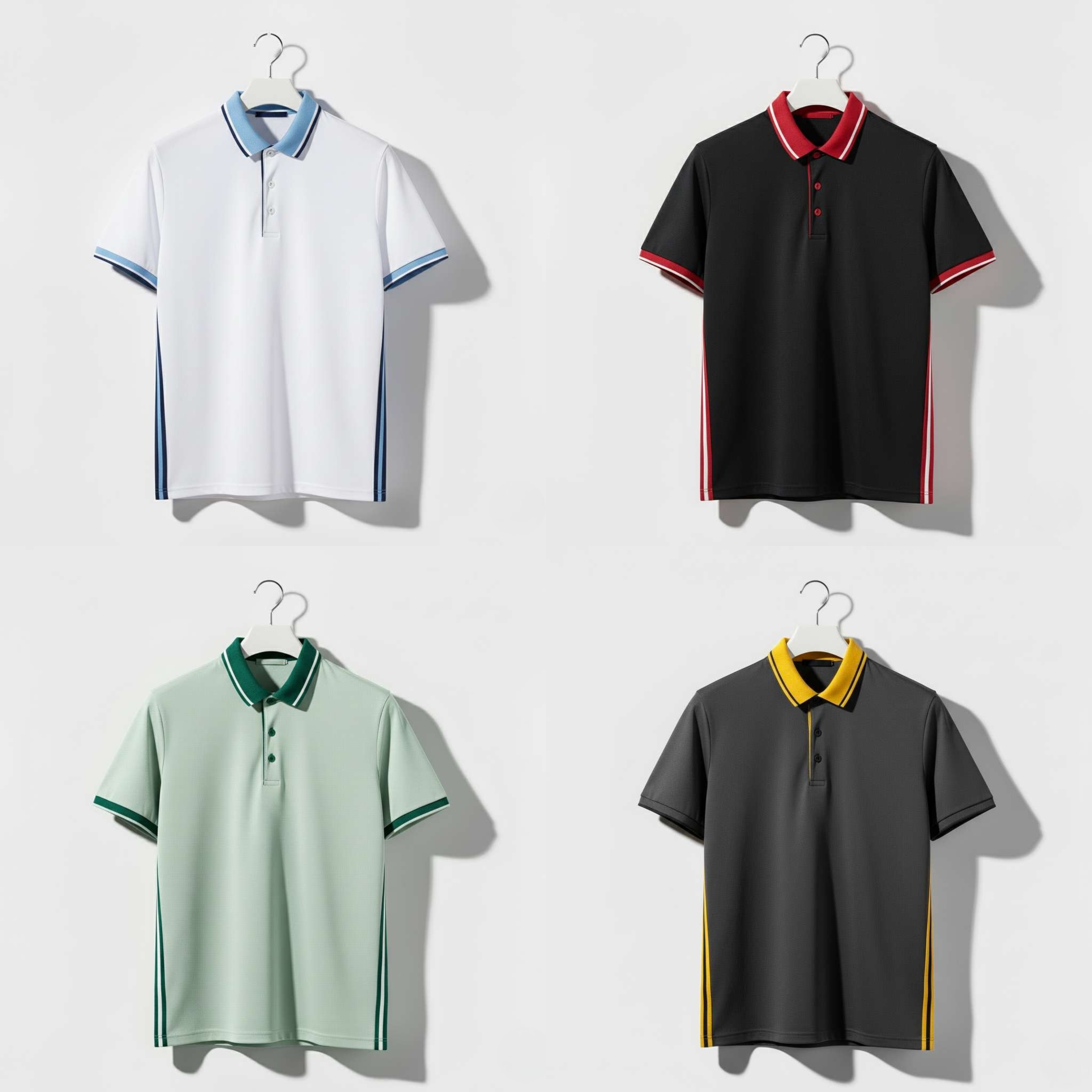 Modern SideStripe Polo – Pack of 4