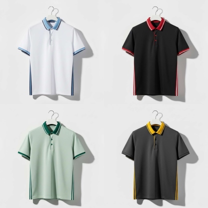 Modern SideStripe Polo – Pack of 4