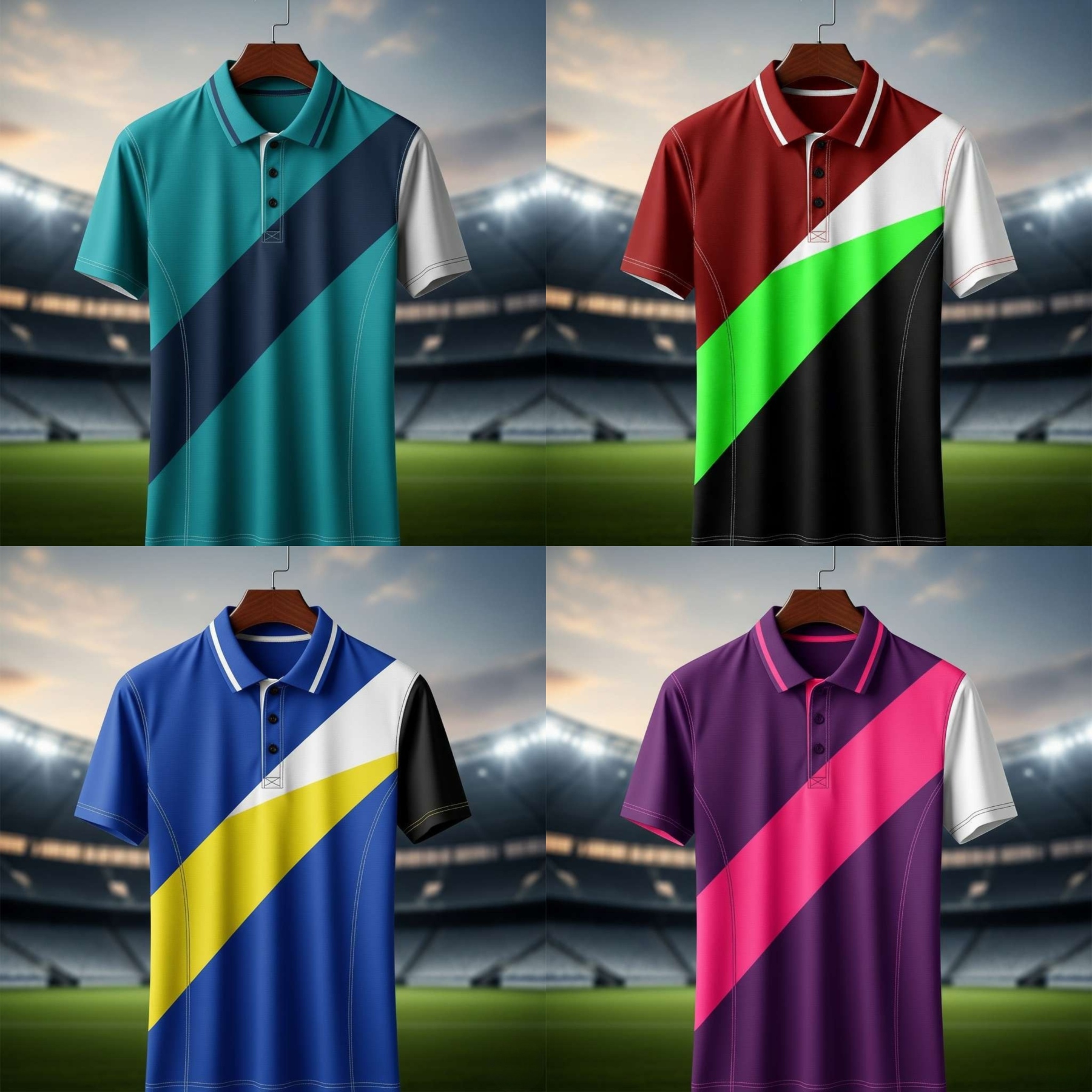 Velocity Diagonal Sport Polo – Pack of 4