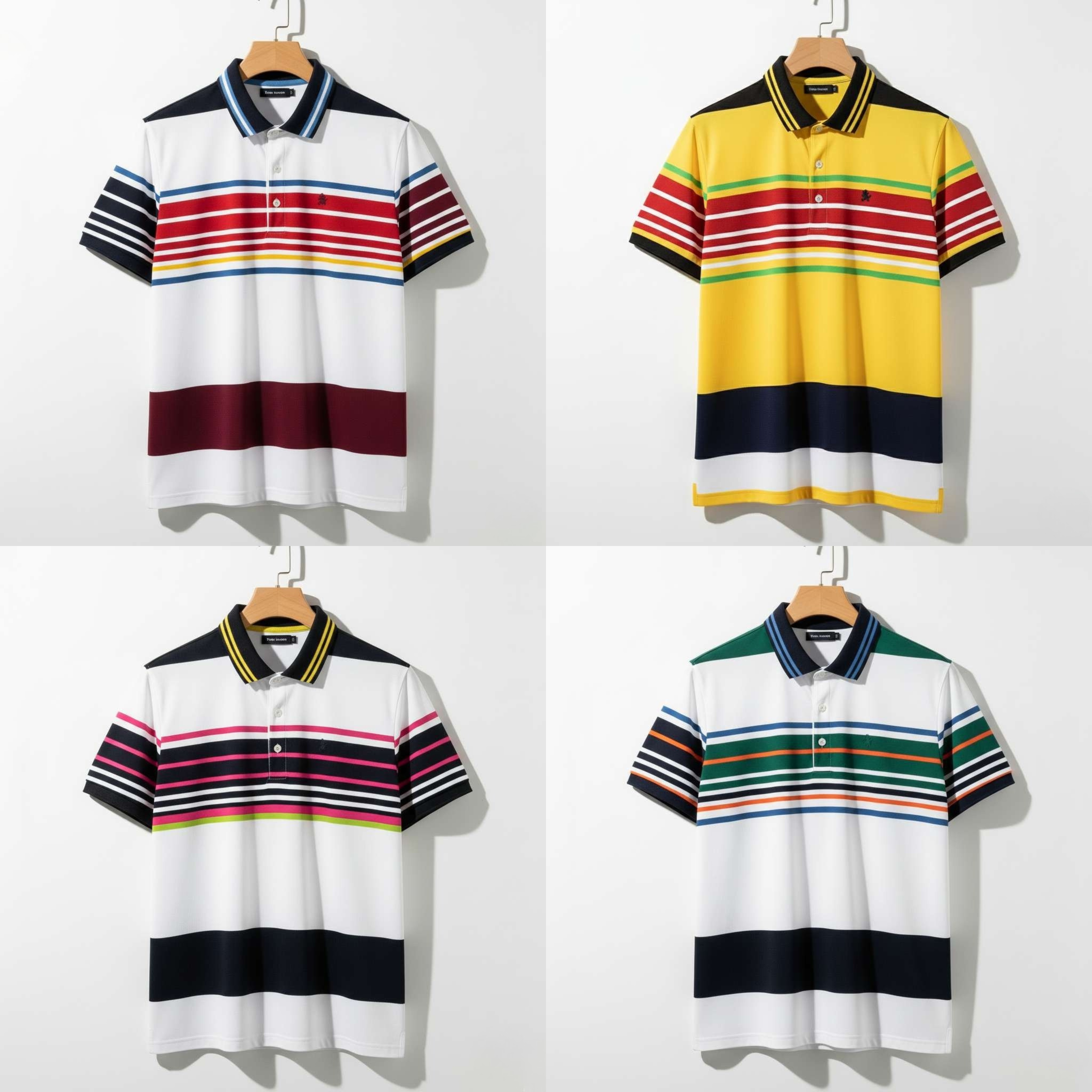 Bold Fusion Stripe Polo – Pack of 4