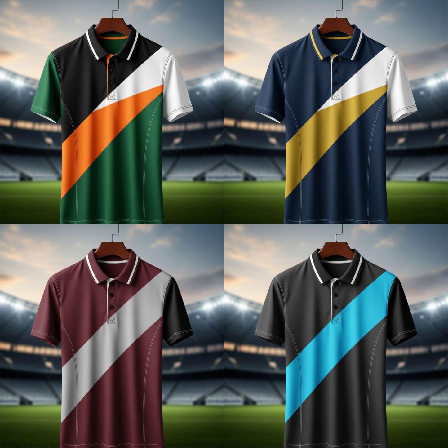 AeroStrike Diagonal Polo – Pack of 4