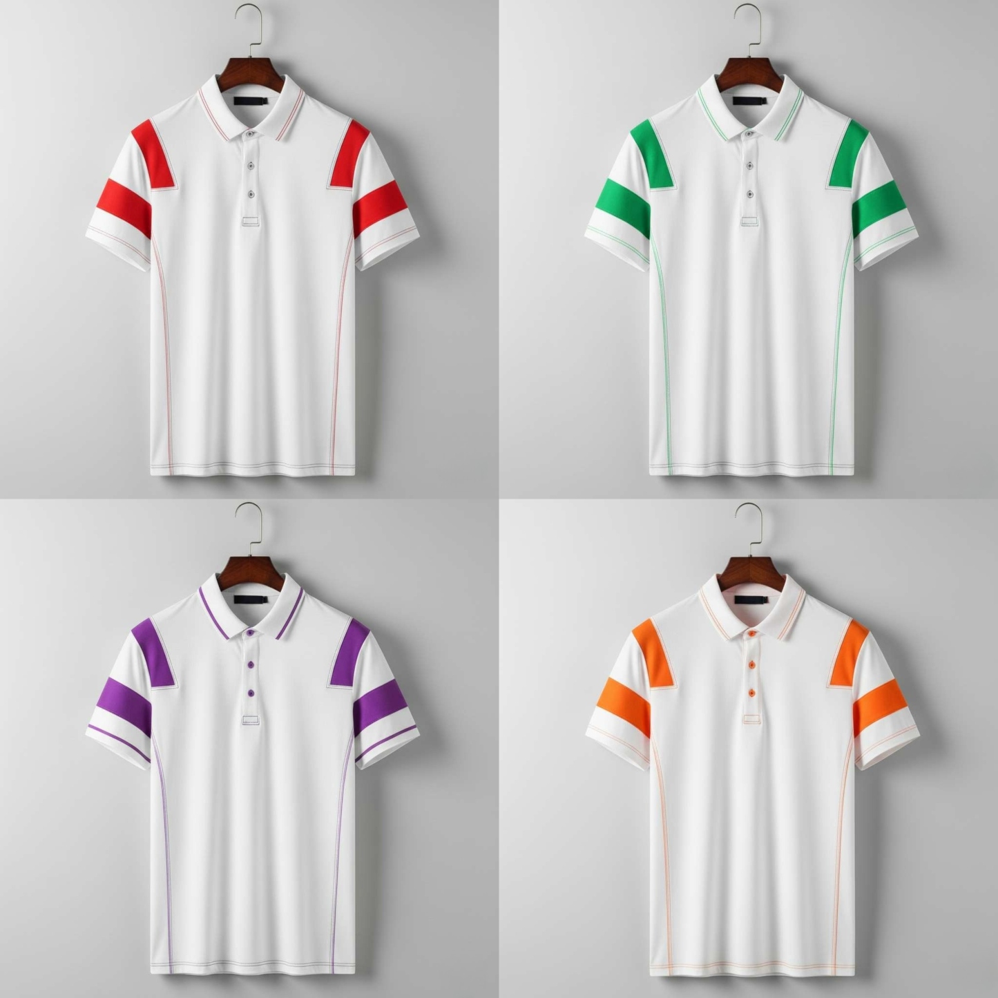 Ace ContrastPanel Polo – Pack of 4