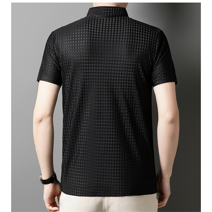 Men Polo Shirt Ice Silk Short Sleeve Hollow Design (Pack of 4)