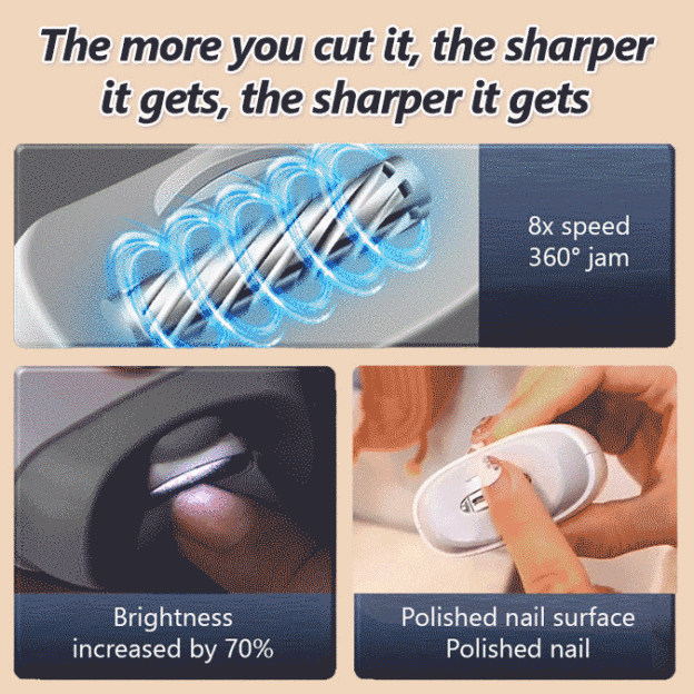 【A must-have for families with babies and elderly people】Electric nail grinder