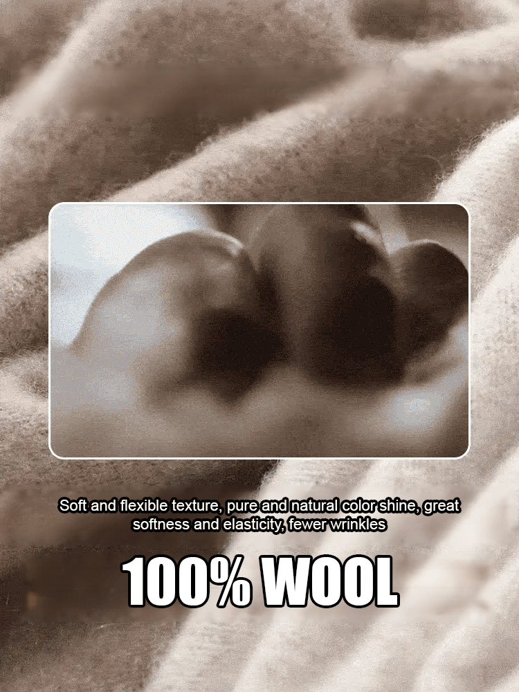 【🔥100% Imported Pure Wool】A wool cape coat worn by elegant women. Three times warmer than regular sweaters, it's comfortable even in temperatures as low as -40°C. Stylish and versatile, it easily creates a sophisticated look.