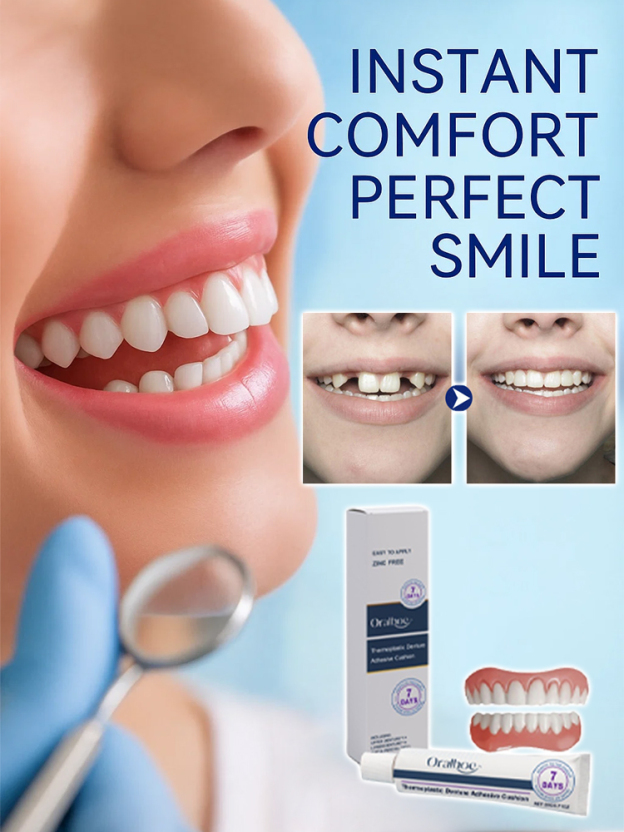 【🦷👨‍⚕️Recommended by renowned dental experts】Cosmetic dentures give you a confident smile and a comfortable, no-fuss look. Wear them the same day and chew hard foods the same day.