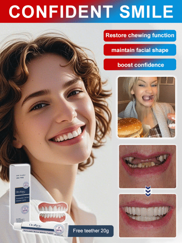【🦷👨‍⚕️Recommended by renowned dental experts】Cosmetic dentures give you a confident smile and a comfortable, no-fuss look. Wear them the same day and chew hard foods the same day.