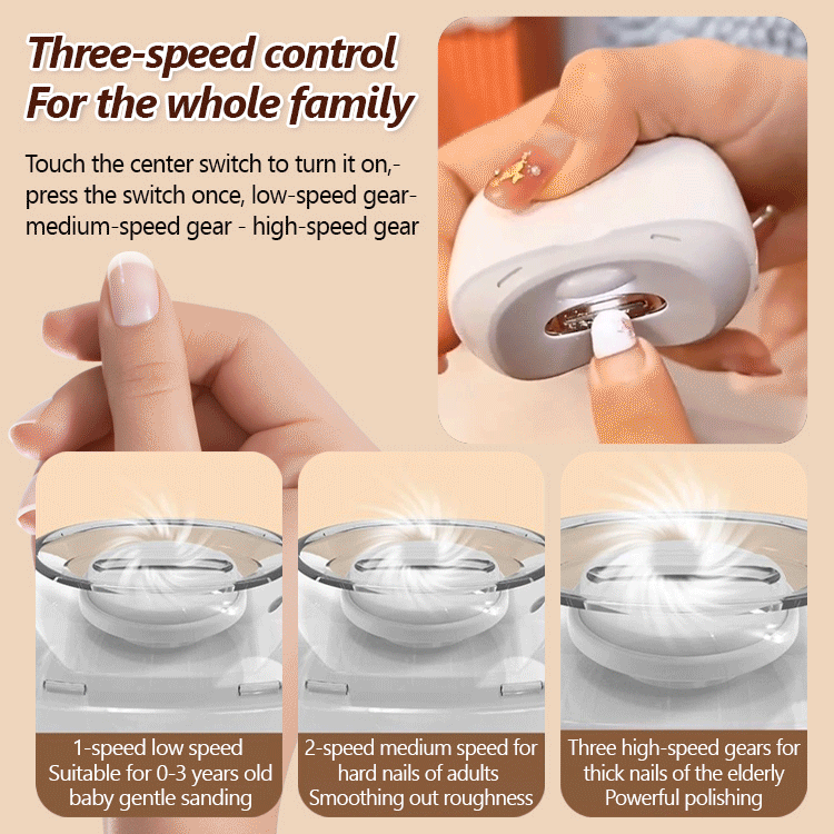 【A must-have for families with babies and elderly people】Electric nail grinder