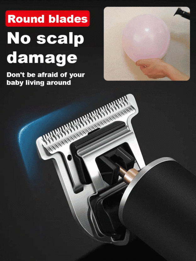 ✂️✂️✂️【Baby-Safe Electric Clipper】The stainless steel rounded blade is safe to use and quiet at 55 decibels. The 7000 rpm power clipper cuts even tough hair without lag. The removable blade is washable.
