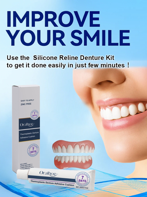 【🦷👨‍⚕️Recommended by renowned dental experts】Cosmetic dentures give you a confident smile and a comfortable, no-fuss look. Wear them the same day and chew hard foods the same day.
