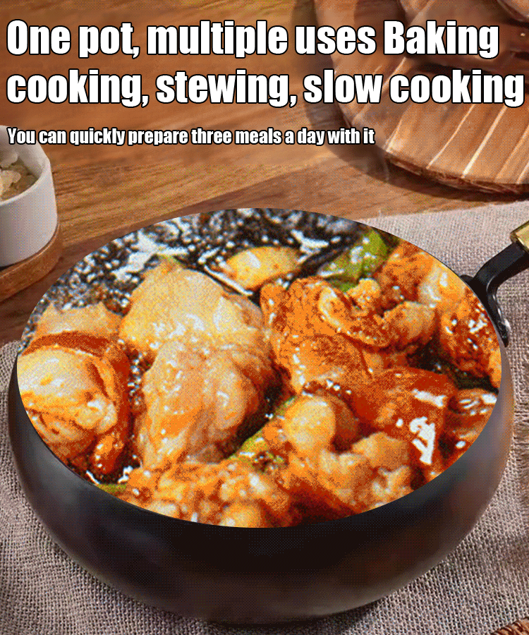 🥇🥇🥇99.9% high purity, 0 chemical coatings, national grade 1 non-stick, triple rust prevention, deepened large capacity to prevent oil splattering, one pot can handle frying, stir-frying, stewing and braising.