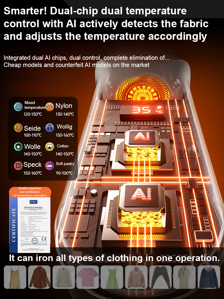 Portable High-Power Handheld Garment Steamer for Home Use