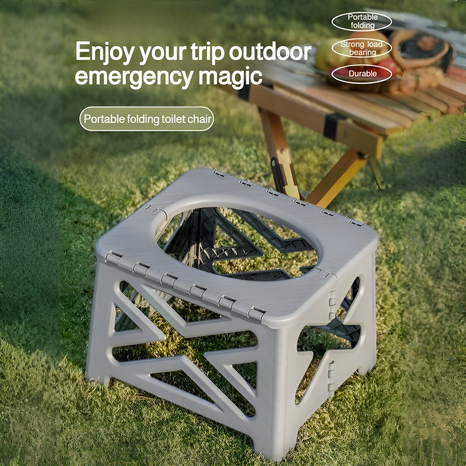 Car folding emergency toilet