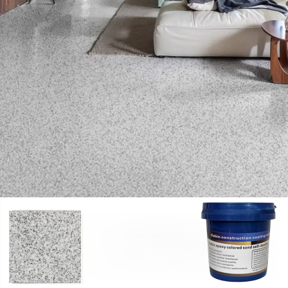Upgrade epoxy coloured sand floor paint.🎨 With just one bucket, you can effortlessly transform up to 60 square meters of flooring.