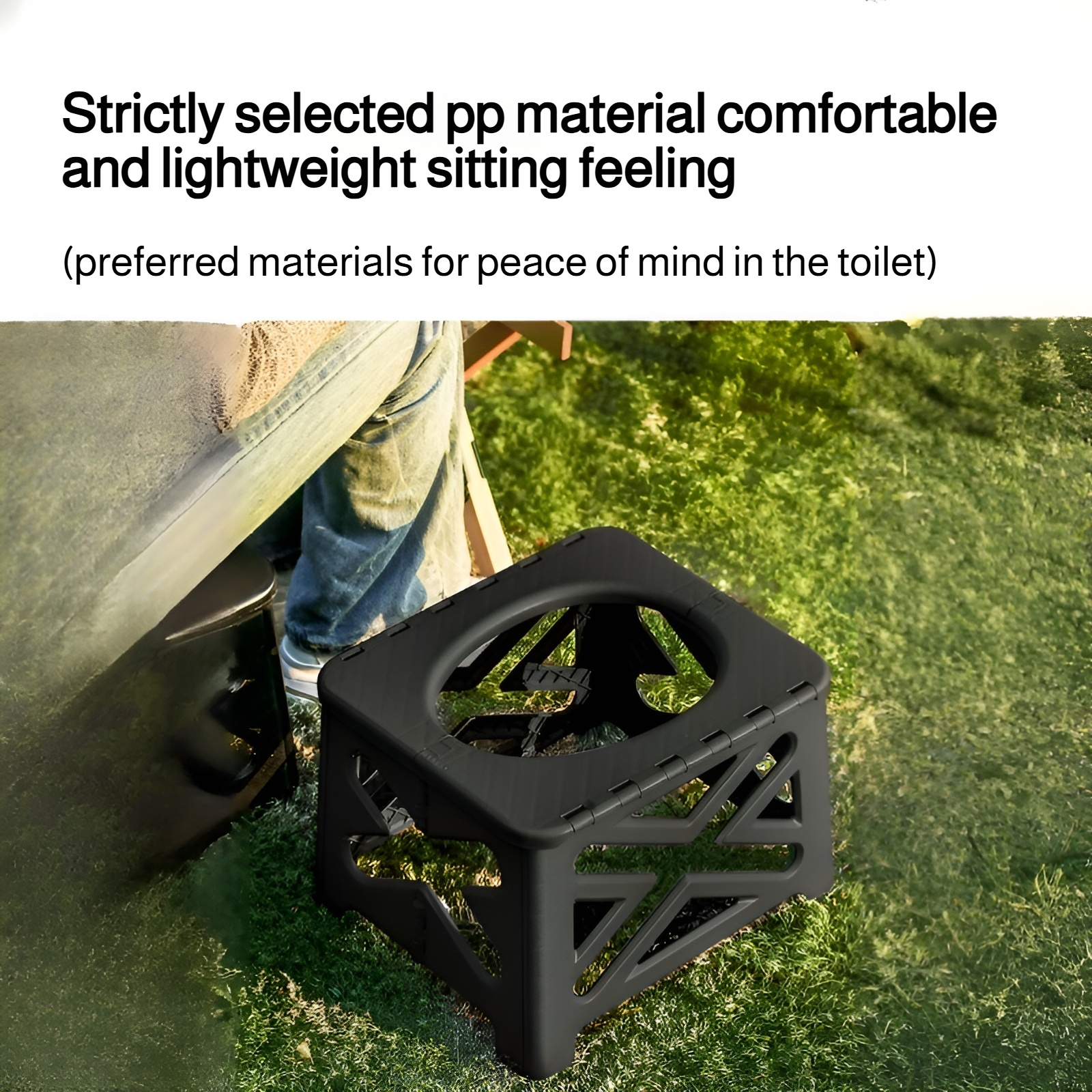 Car folding emergency toilet