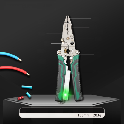 【One Tool for Ten Tasks】Multifunctional Needle-Nose Electrical Stripping Pliers, 👨‍🔧trusted by power engineering companies!