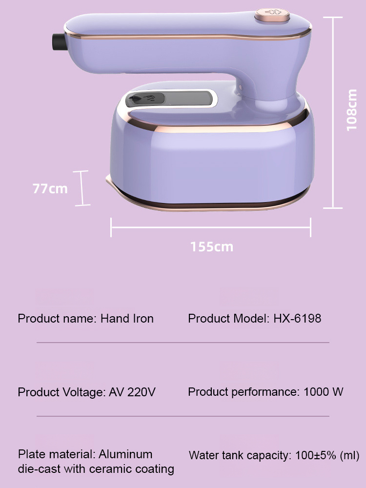 Portable High-Power Handheld Garment Steamer for Home Use