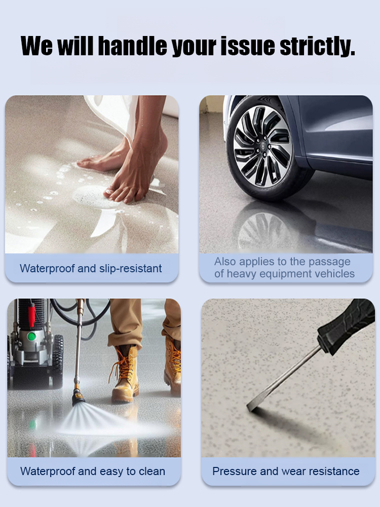 Upgrade epoxy coloured sand floor paint.🎨 With just one bucket, you can effortlessly transform up to 60 square meters of flooring.