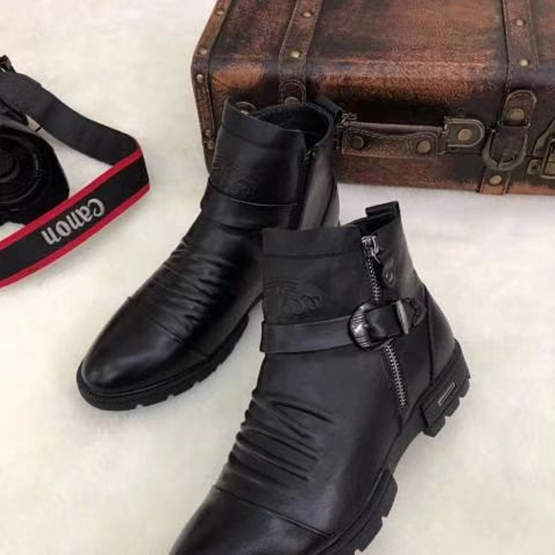 👞Men's vintage-style Martin boots 👉 Enhance your gentlemanly appearance.